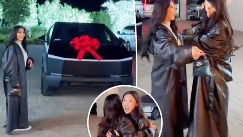 Kim Kardashian presents buddy Tracy Romulus $100K Cybertruck for her birthday: ‘Are you f– king nuts ?!’