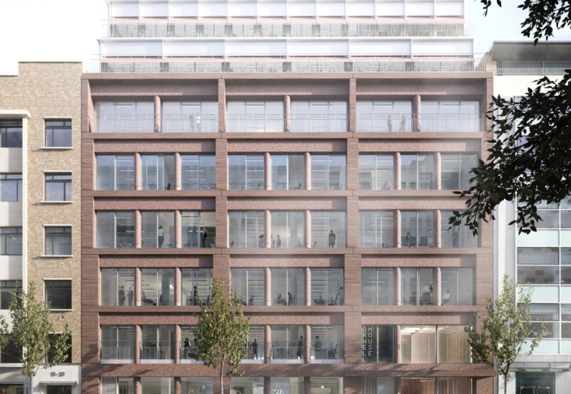 Recovered steel oil well columns infiltrated London workplace revamp