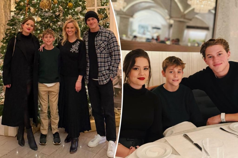 Reese Witherspoon’s look-alike child and children are all matured at Christmas event