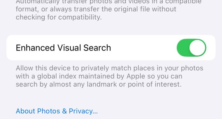 Is your iPhone sharing pictures information with Apple by default?