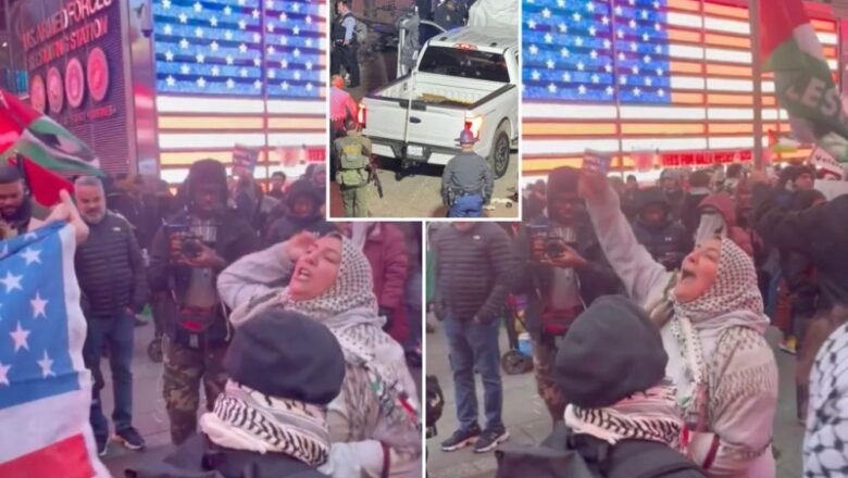 New york city anti-Israel protesters require ‘intifada transformation’ hours after ISIS-flag-wielding terrorist eliminated a minimum of 15 in New Orleans