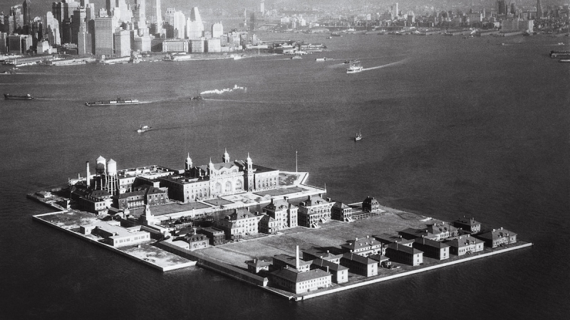 An appearance inside Ellis Island throughout its prime time