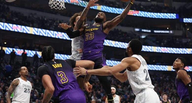 <aLeBron James, Lakers Ripped By NBA Fans for Loss vs. Mavs with Luka Dončić, Kyrie Out