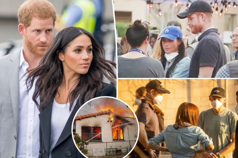 Prince Harry, Meghan Markle identified assisting LA wildfire victims after opening Montecito home to evacuees