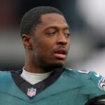 <aReport: Eagles Hopeful Quinyon Mitchell Will Play vs. Commanders Amid Shoulder Injury